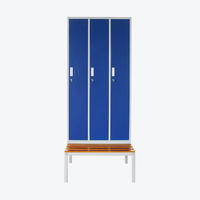 metal locker cabinet Gym Furniture Full Height Almirah Design 3 Door